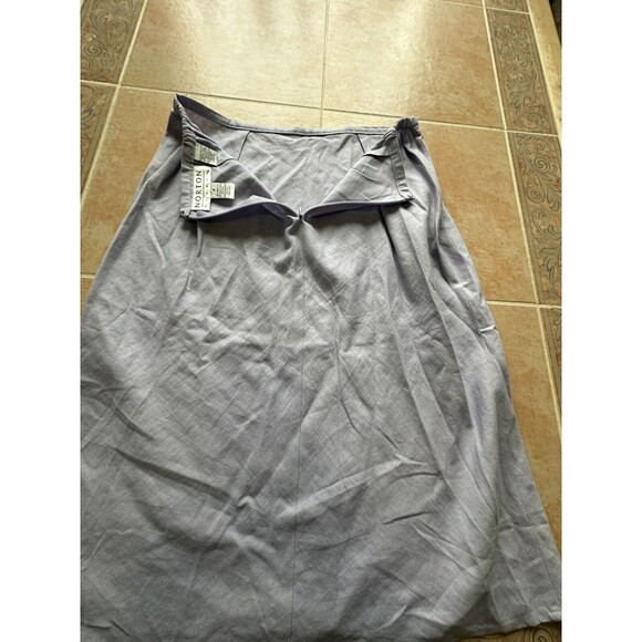 NORTON Studio linen blend midi skirt purple size M - Picture 5 of 7